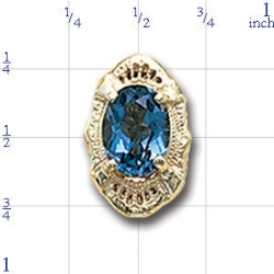 B2642 14K SLIDE FILIGREE ANTIQUE LOOK WITH LBT 